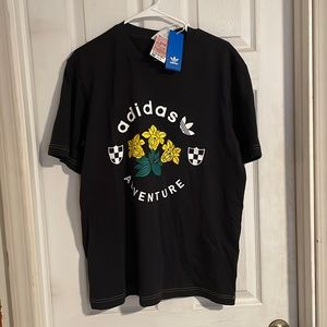 Adidas Mens Medium Black Graphic Shirt